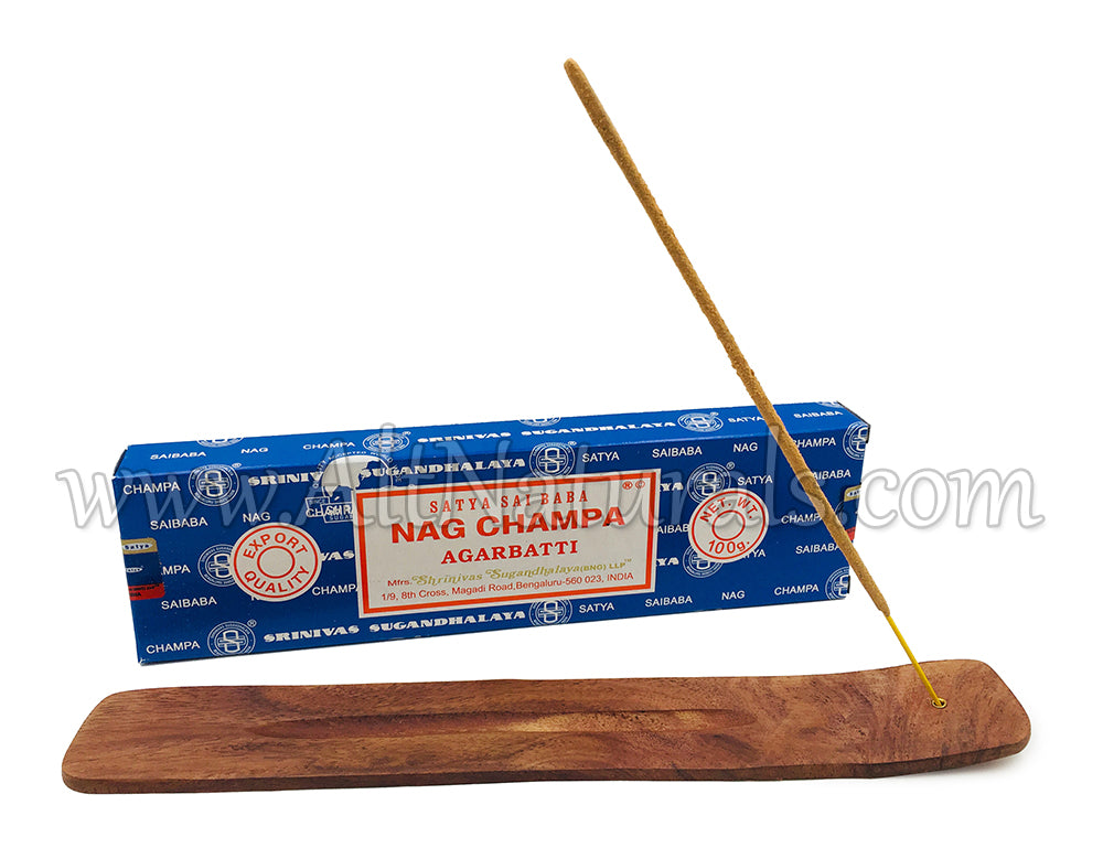 Nag Champa Bundle with Wooden Incense Tray