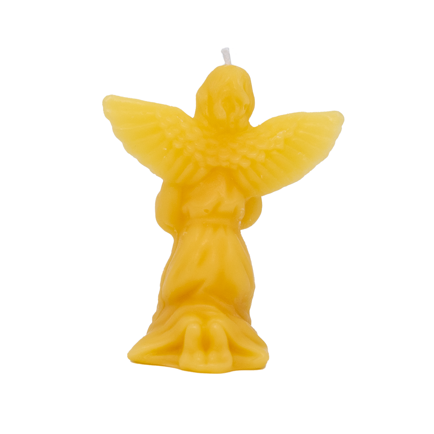 2 Angels - Shaped White Ivory Beeswax Candles