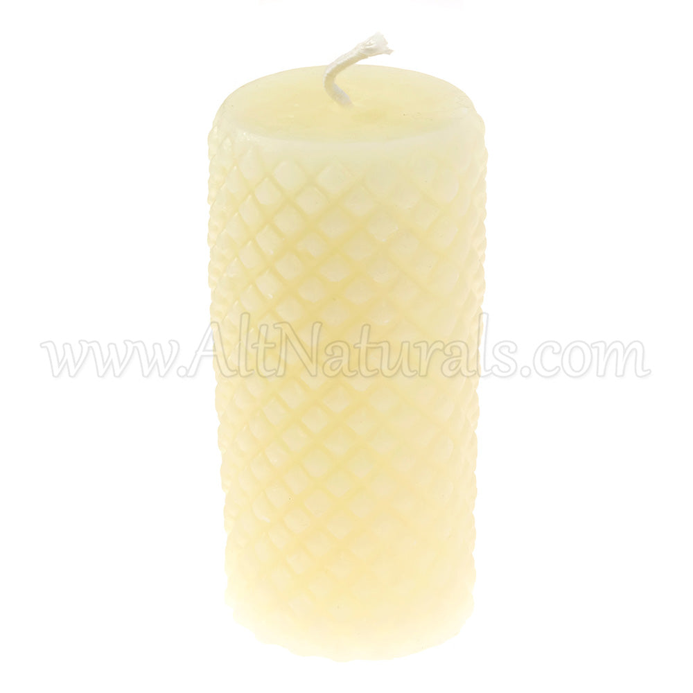 Diamond Accent Pillar Candles with 100% Pure Beeswax - Pack of 3