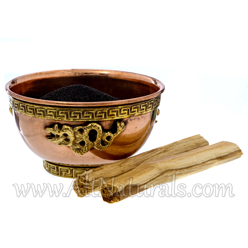 Dragon Copper Offering Bowl Kit with Palo Santo