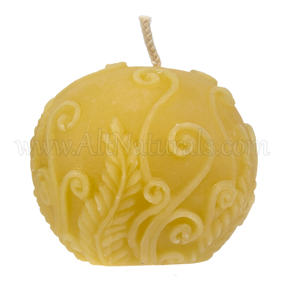 Holiday Fern - Shaped Beeswax Candle