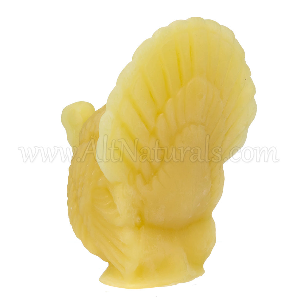 2 Turkeys - Shaped Beeswax Candles