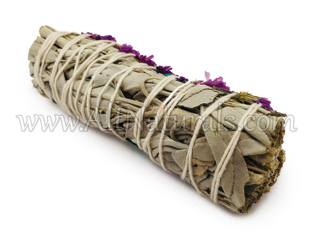 California White Sage with Rose Petals & Statice