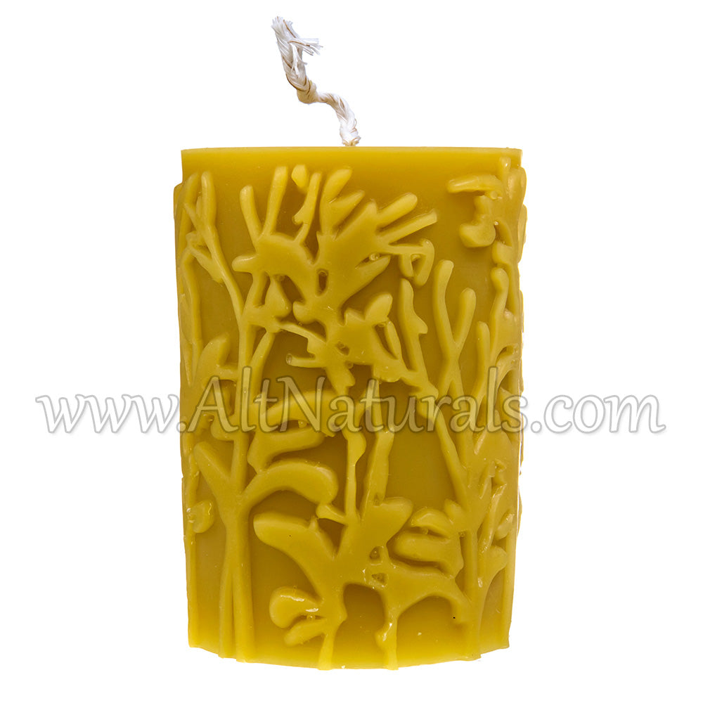 Wild Meadow Beeswax Pillar Candle